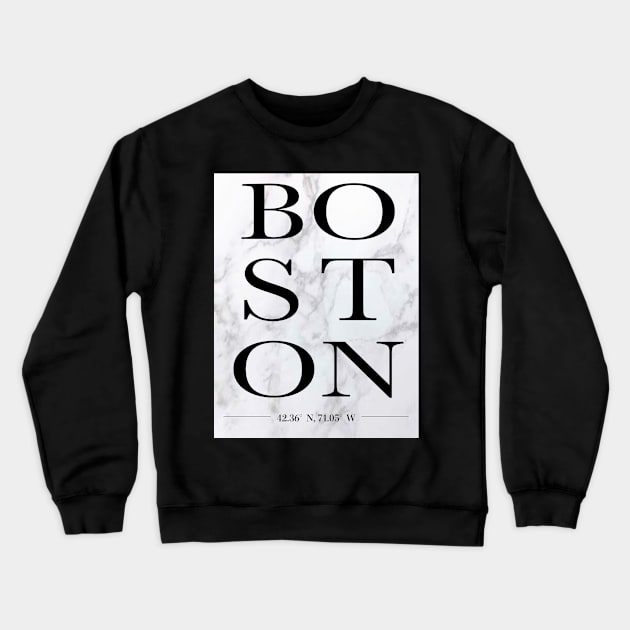 boston MA Crewneck Sweatshirt by designs-hj